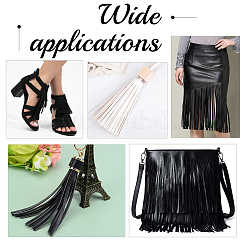 2м бахромы из искусственной кожи 2 цветов&nbsp;DIY-GF0006-33