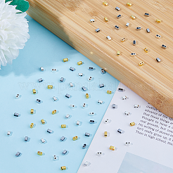 300 шт. 3-цветная гальванизированная немагнитная синтетическая гематитовая бусина G-DC0001-44