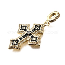 Латунные эмалированные европейские подвески с подвесками&nbsp;KK-B136-09G-02