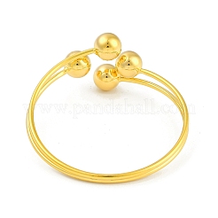 Круглые латунные открытые браслеты-манжеты для женщин&nbsp;BJEW-Z074-03G