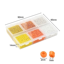 4500шт 6 стиля 12/0 стеклянных бисера&nbsp;SEED-YW0001-27A