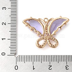 Подвески из латуни с покрытием из прозрачного кубического циркония&nbsp;KK-N255-10G-02-RS