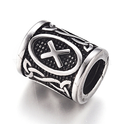 Европейские бусины из нержавеющей стали 304&nbsp;OPDL-G010-06AS-01X