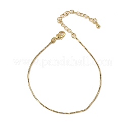 Латунные браслеты-цепочки с креплением для женщин&nbsp;BJEW-G735-02G
