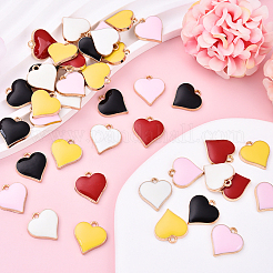 55шт 5 цвета сплава эмалевые подвески&nbsp;ENAM-YW0005-64