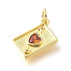 Латунные микро проложить кубического циркония подвески&nbsp;KK-V007-005G-04