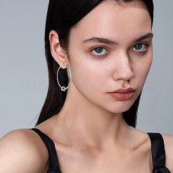 Серьги-кольца из латуни в форме узла&nbsp;FS-WGE48BC-16