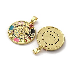 Латунные микро проложить кубического циркония подвески&nbsp;KK-F903-03G