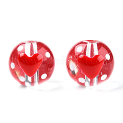 Прозрачное стекло с эмалевыми бусинами&nbsp;LAMP-T011-31B