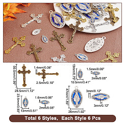 36 шт. 6 подвески из сплава цинка и эмалевые подвески&nbsp;PALLOY-AR0001-29