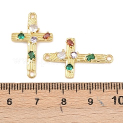 Латунные крестовые соединения с разноцветными кубическими цирконами&nbsp;KK-G544-21G