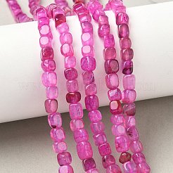 Нити бусин из натурального агата с прожилками дракона (окрашенные и нагретые)&nbsp;G-G177-E14-03