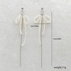 Элегантные серьги-гвоздики с кисточками из цинкового сплава CF4746