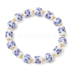 Синие и белые фарфоровые бусины ручной работы для женщин&nbsp;BJEW-JB12972