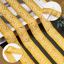 Жаккардовые полиэфирные ленты длиной 7 м.&nbsp;SRIB-WH0011-140B