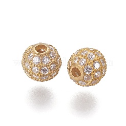 Латунные микро проложить кубического циркония бусы&nbsp;LS-ZIRC-G149-A-C