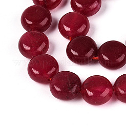 Окрашенные природные белый нефрит бисер пряди&nbsp;G-T143-16N