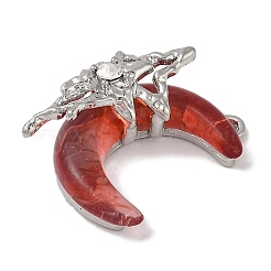 Подвески из платинового сплава со стразами из смолы и стекла&nbsp;FIND-U017-08P-01