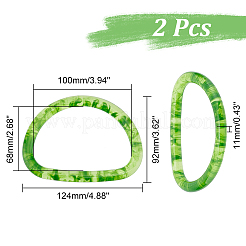 Ручки сумки из искусственного нефрита из смолы&nbsp;FIND-WH0128-03