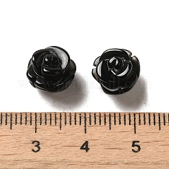 Окрашенные и нагретые натуральные черные бусины агата&nbsp;G-O156-B-05A