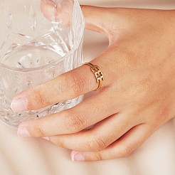 Ожерелье с подвеской в виде цифры и открытое кольцо-манжета&nbsp;JX197A