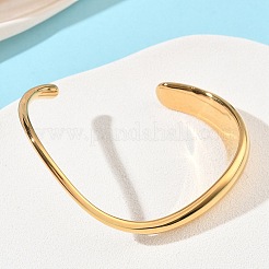 Браслеты-манжеты из нержавеющей стали 304&nbsp;BJEW-B158-05G-02