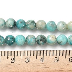 Нити из окрашенных натуральных доломитовых бусин&nbsp;G-D337-8mm-D07