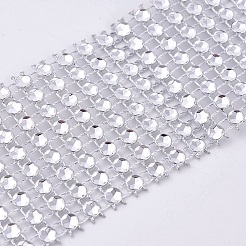 8 ряд пластиковой алмазной сетки рулон&nbsp;LS-OCOR-WH0048-01B-4cm