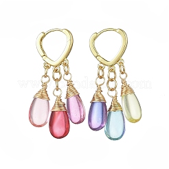 Серьги-кольца с градиентным цветом&nbsp;EJEW-JE06360