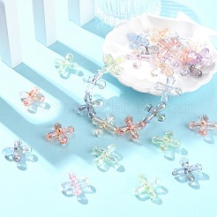 50шт УФ-покрытие прозрачные акриловые бусины&nbsp;MACR-CJ0002-21