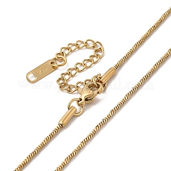 Ионное покрытие(ip) 304 нержавеющая сталь сингапурская цепочка ожерелье для женщин&nbsp;LS-NJEW-G097-08G