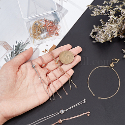 12шт 3-цветный латунный браслет-цепочка&nbsp;KK-NB0002-64