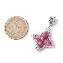 Европейские подвески-шармы в форме звезды из окрашенной синтетической императорской яшмы и стеклянных бусин&nbsp;PALLOY-MZ00693