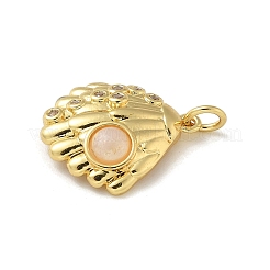 Латунные микропаве прозрачные подвески с фианитом&nbsp;LS-KK-U046-01P