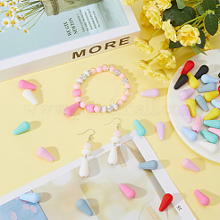 40 шт. 10-х цветные гофрированные каплевидные бусины из пищевого экологически чистого силикона SIL-SC0001-94