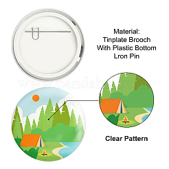 Брошь из белой жести&nbsp;JEWB-WH0012-020