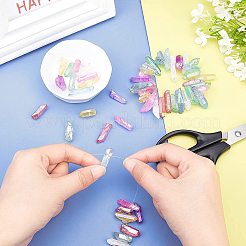 Гальванические природный кристалл кварца бусы пряди&nbsp;G-GA0001-24