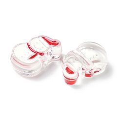 Рождественские украшения тематические непрозрачные акриловые бусины с эмалью&nbsp;OACR-Z021-01J