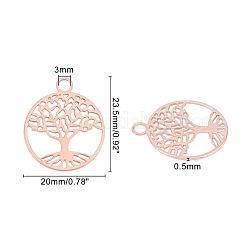 Латунные филигранные подвески&nbsp;KK-OC0001-10