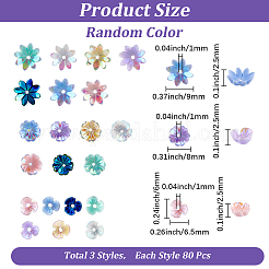 240шт 3 цвета непрозрачных бусин из смолы&nbsp;RESI-PA0001-16