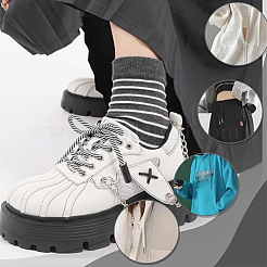 40 шт. 2-цветные напыленные печатные наконечники из сплава для шнурков&nbsp;FIND-DC0005-08