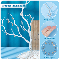 12шт 6 стиля латунные микро проложить прозрачные кубические циркониевые подвески&nbsp;ZIRC-DC0001-02