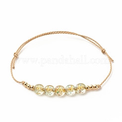 3шт 3 цветных акриловых браслета с буквами из бисера набор&nbsp;BJEW-JB08129