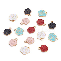 40шт 5 цвета подвески из цинкового сплава с эмалью&nbsp;ENAM-MP0001-03