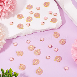 32 шт. 5 стиля позолоченных эмалевых подвесок из сплава&nbsp;ENAM-TA0003-13A