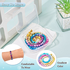 2 нити градиентного цвета гальванизированные синтетические немагнитные гематитовые бусины нити&nbsp;G-TA0002-82