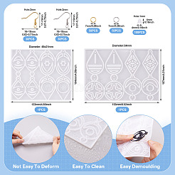 2 шт. геометрические силиконовые Молды для подвесок&nbsp;DIY-TA0010-04