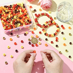 600шт 6 цвета непрозрачные пластиковые бусины&nbsp;KY-YW0001-95