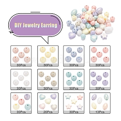 333шт 12 стильные окрашенные акриловые бусины&nbsp;MACR-YW0001-52