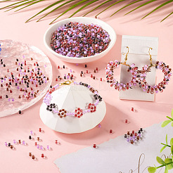 100 г прозрачные стеклянные круглые бусины&nbsp;SEED-TA0001-44B